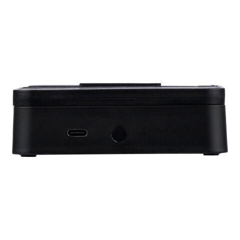 Recycled ABS 3-in-1 wireless charger Elias black | No Branding