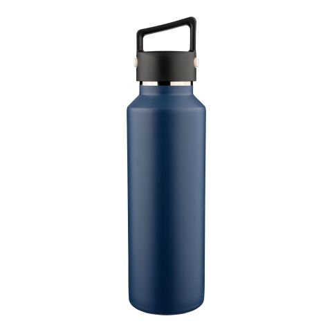 Recycled stainless steel double-walled bottle (600 ml) Mace black | No Branding