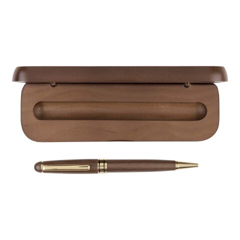Walnut wooden pen set Adelina brown | No Branding | not available | not available