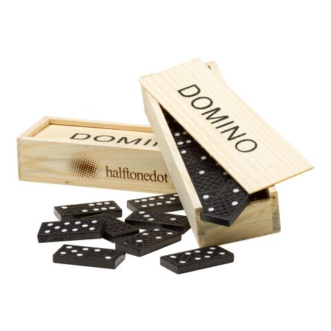 Wooden box with domino game Enid brown | No Branding | not available | not available