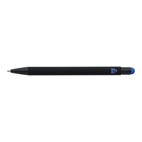 Recycled aluminium rubberized ballpen Formentera cobalt blue | No Branding | not available | not available