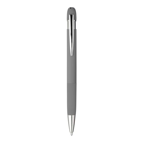 Recycled PU notebook (A5) and ballpen set Tarek grey