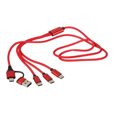 Charging cable Hexa | 6-in-1 red