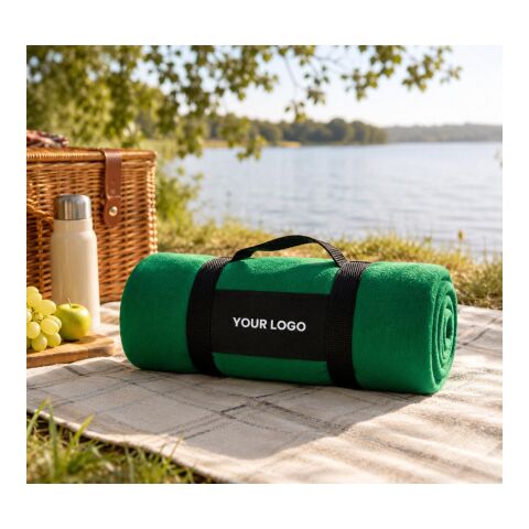 Polar fleece (170-180 gr/m²) blanket Nora blue