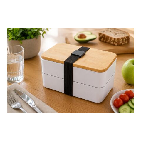 PP double layer lunch box Maxton black