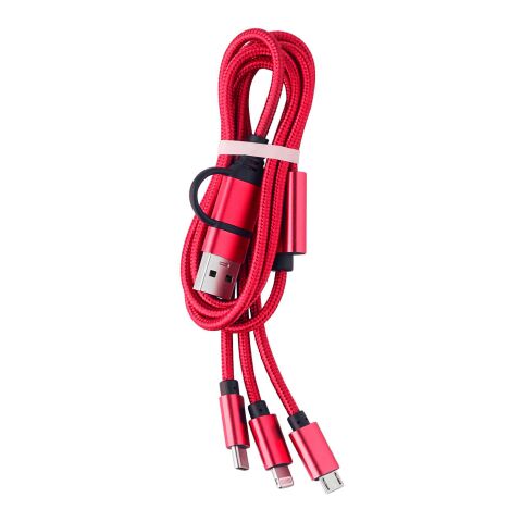 Nylon charging cable Leif red