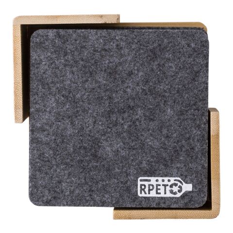 RPET felt coaster set Lawrence grey