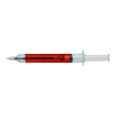 Recycled ABS syringe shaped ballpen Dr. David red