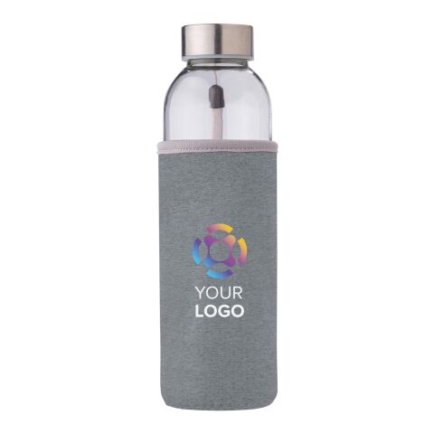 Glass bottle (500 ml) with neoprene sleeve Nika orange