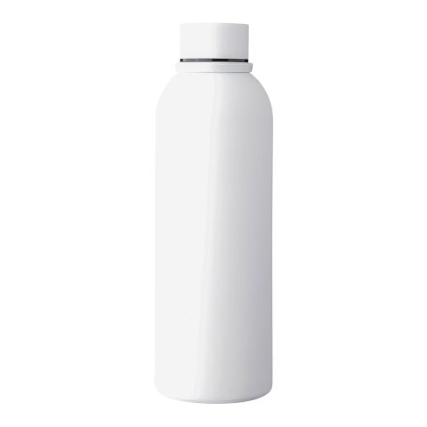 Recycled stainless steel double-walled drinking bottle (500 ml) Sena white