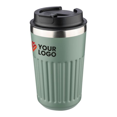 Recycled stainless steel travel mug (400 ml) Chiara black
