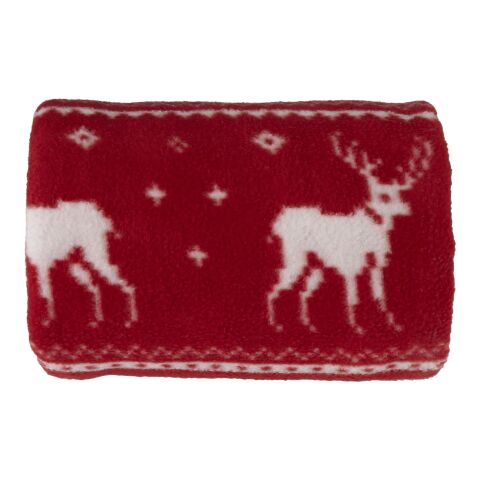 Polar fleece reindeer blanket (180 gr/m2) Jane red | No Branding | not available | not available
