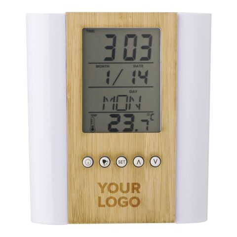 Bamboo penholder with clock Hassan bamboo | No Branding | not available | not available