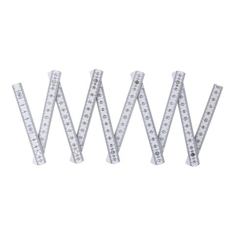Plastic foldable ruler Leon white | No Branding | not available | not available