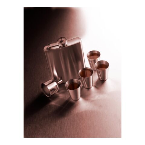 Stainless steel hip flask Brittany silver | No Branding | not available | not available