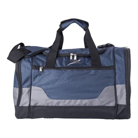 Polyester sport/travel bag dark blue