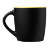 Riviera ceramic mug 340 ml Standard | Solid black-Yellow | not available | No Branding | not available | not available