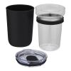 Bello 420 ml glass tumbler with recycled plastic outer wall Solid black | not available