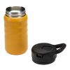 Knox 350 ml RCS recycled double wall stainless steel sport bottle with flip straw Yellow