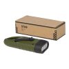 Helios recycled plastic solar dynamo flashlight with carabiner Standard | Army green | No Branding | not available | not available
