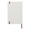Spectrum A5 white notebook with coloured strap Standard | White-Red | not available | No Branding | not available | not available | not available