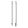 Lucetto recycled aluminium ballpoint and rollerball pen gift set Standard | Silver | not available | No Branding | not available | not available