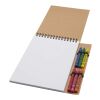 Doodle A5 spiral soft cover notebook and crayon set Standard | Natural | Not applicable | No Branding | not available | not available