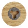 Scoll wooden coaster with bottle opener Standard | Natural | No Branding | not available | not available