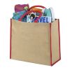 Harry coloured edge jute tote bag Standard | Natural-Red | not available | No Branding | not available | not available
