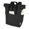 Joey 15” GRS recycled canvas rolltop laptop backpack 15L Standard | Solid black | not available | No Branding | not available | not available | not available