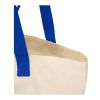 Sierra 140 g/m² GRS recycled foldable cotton tote bag 7L Standard | Natural-Royal blue | No Branding | not available | not available | not available
