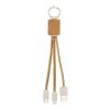 Bates wheat straw and cork 3-in-1 charging cable Standard | Natural | No Branding | not available | not available