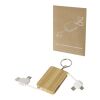 Reel 6-in-1 retractable bamboo key ring charging cable Standard | Natural | No Branding | not available | not available