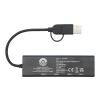 Rise RCS recycled aluminium USB 2.0 hub Standard | Solid black | No Branding | not available | not available