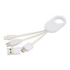 Troop 4-in-1 recycled plastic charging cable Standard | White | Not applicable | No Branding | not available | not available