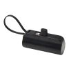 Alnair 5000 mAh 10W recycled plastic Type-C power bank with built-in flip stand and 2-in-1 cable Solid black | not available