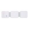 Armus 3-in-1 15W recycled plastic foldable wireless charger Standard | White | No Branding | not available | not available