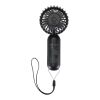 Aervia recycled plastic portable fan Solid black
