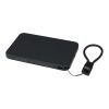 SMART 5000 mAh recycled plastic magnetic power bank with lanyard Solid black