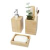 Hedon 3-piece bamboo bathroom set Standard | Natural | No Branding | not available | not available