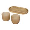 Male wooden serving tray and glass cups set Standard | Oatmeal | No Branding | not available | not available