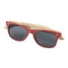 Sun Ray bamboo sunglasses Standard | Red | 1-color Pad Print | left temple | 50 mm x 7 mm