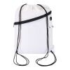 Oriole RPET drawstring bag with zipped front pocket 5L White