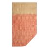 Rhythm straw paper large zipped tote bag 21L Brick