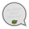 Sticky-Mate® speech bubble-shaped recycled sticky notes White | No Branding | not available | not available