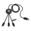 SCX.design C36 3-in-1 rPET light-up logo extended charging cable with round bamboo casing Wood | No Branding | not available | not available