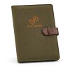 Eliot A5 Folder rCotton. 64 FSC sheet notepad and rPU closure Army green | No Branding | not available | not available | not available