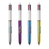 BIC 4 Colours Shine Pen White-metallic blue