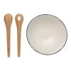 Ukiyo salad bowl with bamboo salad server white-black | No Branding | not available | not available