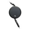 Terra RCS recycled aluminium retractable 240W 2-in-1 cable black | No Branding | not available | not available